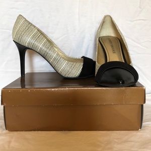 Audrey Brooke Abbie black and white heels